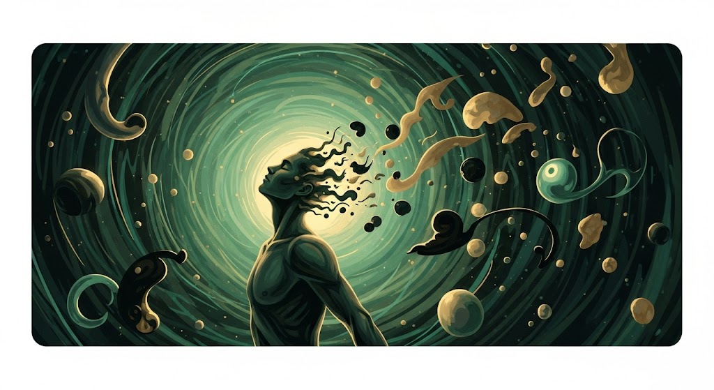 human letting go of all the stress they are feeling